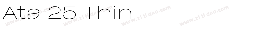 Ata 25 Thin字体转换